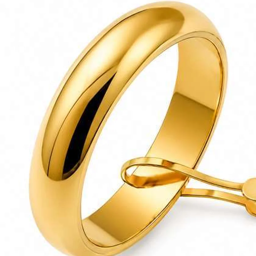 Fede classica bombata in oro giallo 18 kt