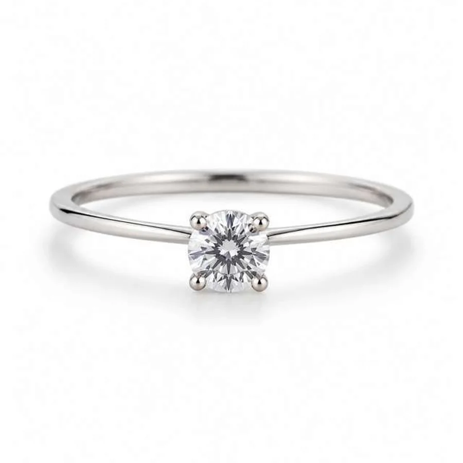Fede in oro 18 kt con diamante